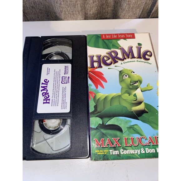 Max Lucado Hermie A Common Caterpillar Tim Conway Don Knotts VHS 2002 - Picture 3 of 4